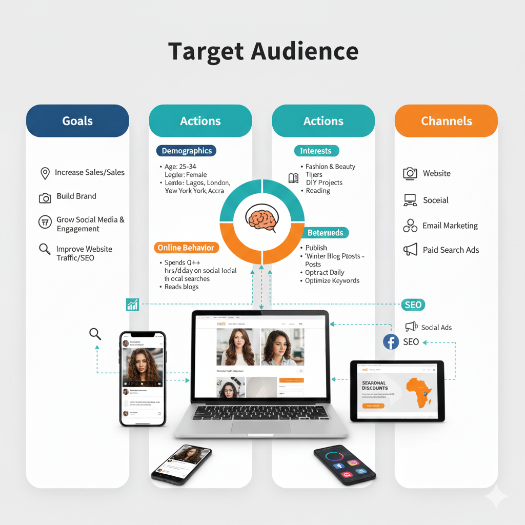 Calendar showing scheduled digital marketing tasks for social media, email, and website updates